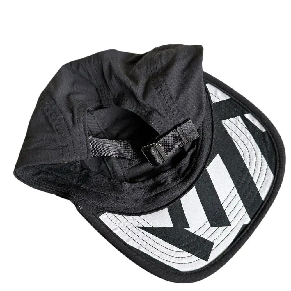 LULULEMON Seawheeze Finishers Runners Hat Cap Black Striped Adjustable‎ Running